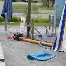 sommerfest auf/abbau