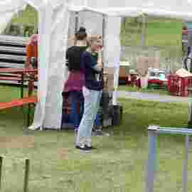 sommerfest auf/abbau