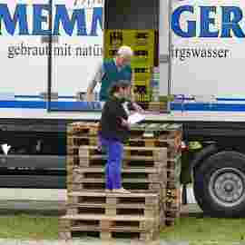 sommerfest auf/abbau