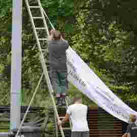 sommerfest auf/abbau