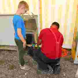 sommernachtsfest auf/abbau