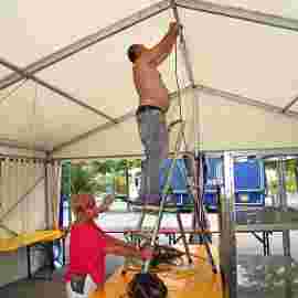 sommernachtsfest auf/abbau