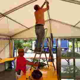 sommernachtsfest auf/abbau