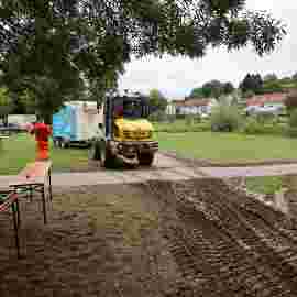 sommernachtsfest auf/abbau