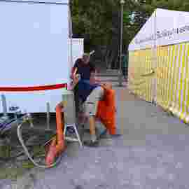 sommernachtsfest auf/abbau