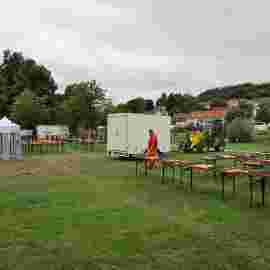sommernachtsfest auf/abbau