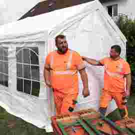 sommernachtsfest auf/abbau